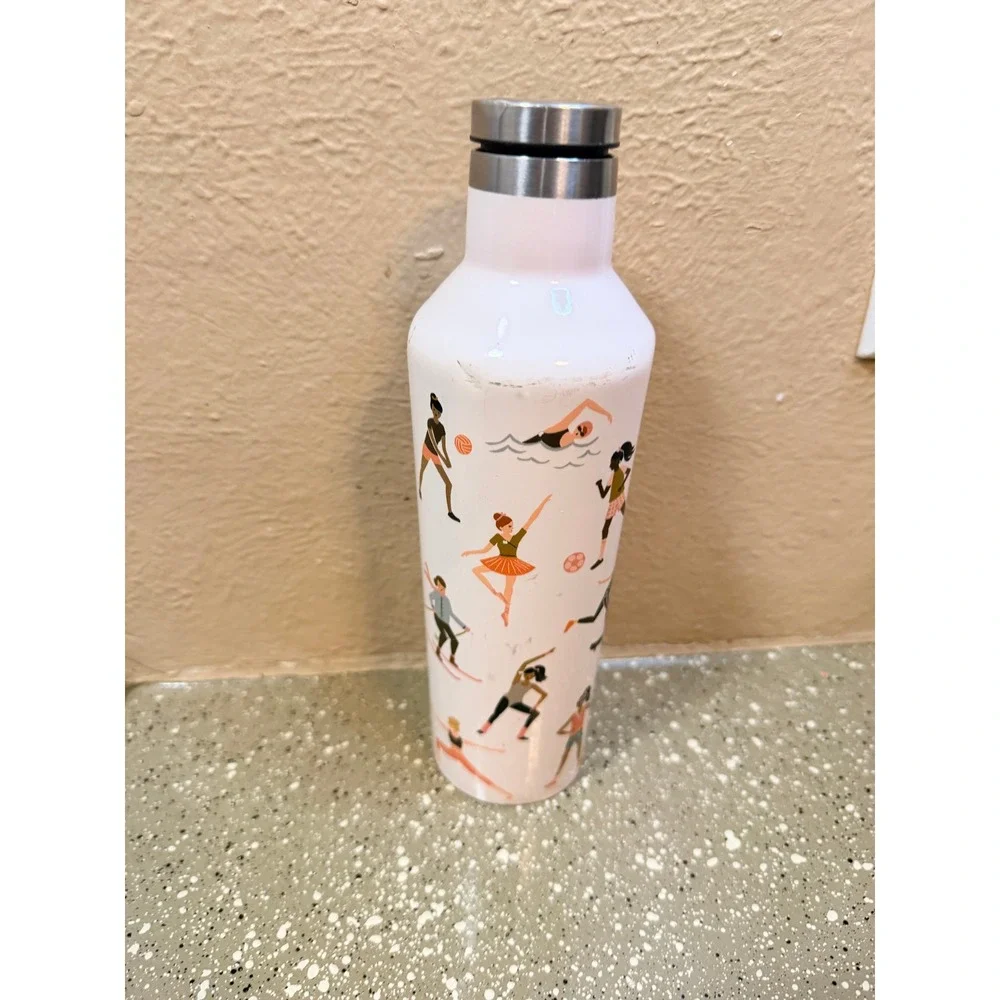 Rifle Paper Co.‎ x Corkcicle Canteen Bottle 16oz Sports Girl - HEW White